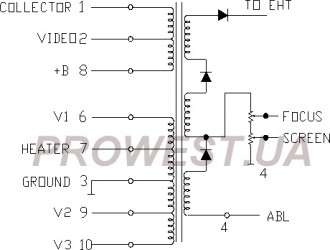 BSC22-6501  (HR7971)  Строчный трансформатор ТДКС