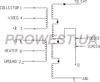 BSC24-0110  Строчный трансформатор ТДКС