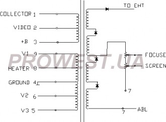 BSC24-0607A  Строчный трансформатор ТДКС