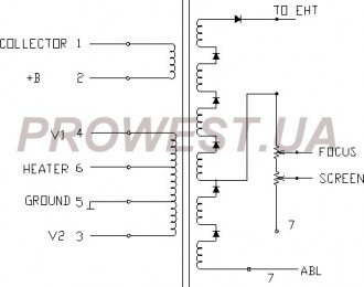 BSC24-4853  (HR7419)  Строчный трансформатор ТДКС