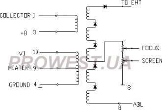 BSC25-0108  Строчный трансформатор ТДКС