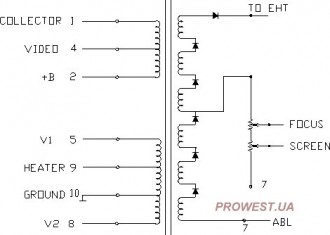 BSC25-1079D  Строчный трансформатор ТДКС