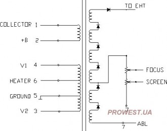 BSC25-2306  (HR7740)  Строчный трансформатор ТДКС