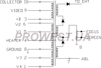 BSC25-2505  (HR7607)  Строчный трансформатор ТДКС