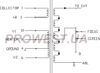 BSC25-Z3201  Строчный трансформатор ТДКС