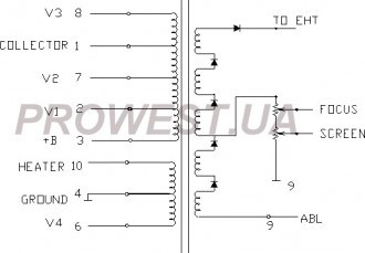 BSC25-Z708B  Строчный трансформатор ТДКС