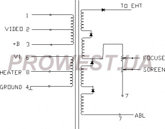 BSC26-3404A  Строчный трансформатор ТДКС