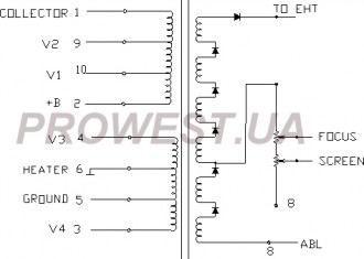 BSC26-3606A  Строчный трансформатор ТДКС