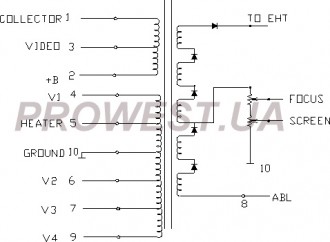 BSC27-0502  (HR8809)  Строчный трансформатор ТДКС