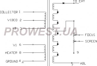 BSC27-3402  Строчный трансформатор ТДКС