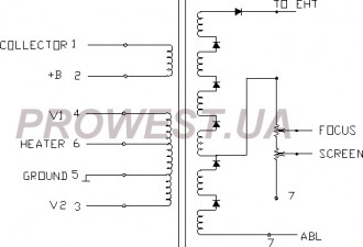 BSC27-3409  Строчный трансформатор ТДКС