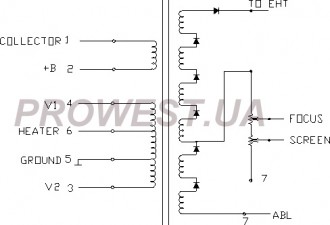 BSC27-3412  Строчный трансформатор ТДКС