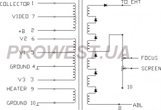 BSC27-6004  Строчный трансформатор ТДКС