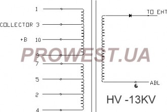 BSH13-0105  Строчный трансформатор ТДКС