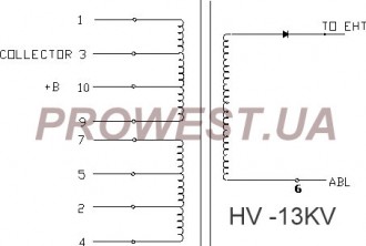 BSH13-04  Строчный трансформатор ТДКС