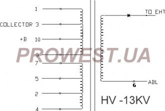 BSH13-N301LB  Строчный трансформатор ТДКС