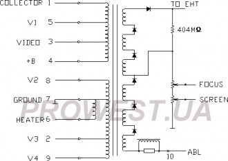 FUH29A001(S)  (HR8212)  Строчный трансформатор ТДКС