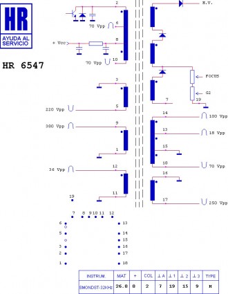 HR6547  Строчний трансформатор ТДКС