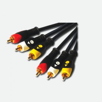 VK30286  1,2m   Шнур 3RCA-3RCA 1.2M   НОВИНКА