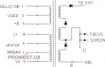 154-064M  (HR8137) Строчний трансформатор ТДКС