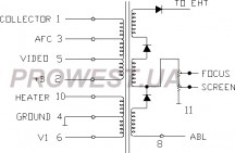 BSC24-0309  (HR7716)  Строчный трансформатор ТДКС