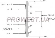 BSC24-09  Строчный трансформатор ТДКС