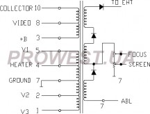 BSC24-2105A  Строчный трансформатор ТДКС