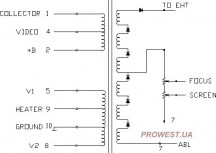 BSC25-1079D  Строчный трансформатор ТДКС