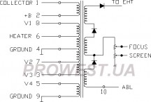 FSV20B001  (HR8481)  Строчный трансформатор ТДКС