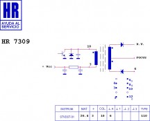 HR7309  Строчный трансформатор ТДКС