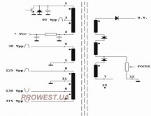 HR7337  Строчный трансформатор ТДКС