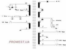 HR7443  Строчный трансформатор ТДКС