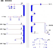 FSV14A004C(S)  (HR80044)  Строчный трансформатор ТДКС