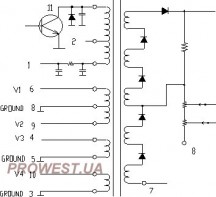 PET23-09  (HR7709) Строчний трансформатор ТДКС